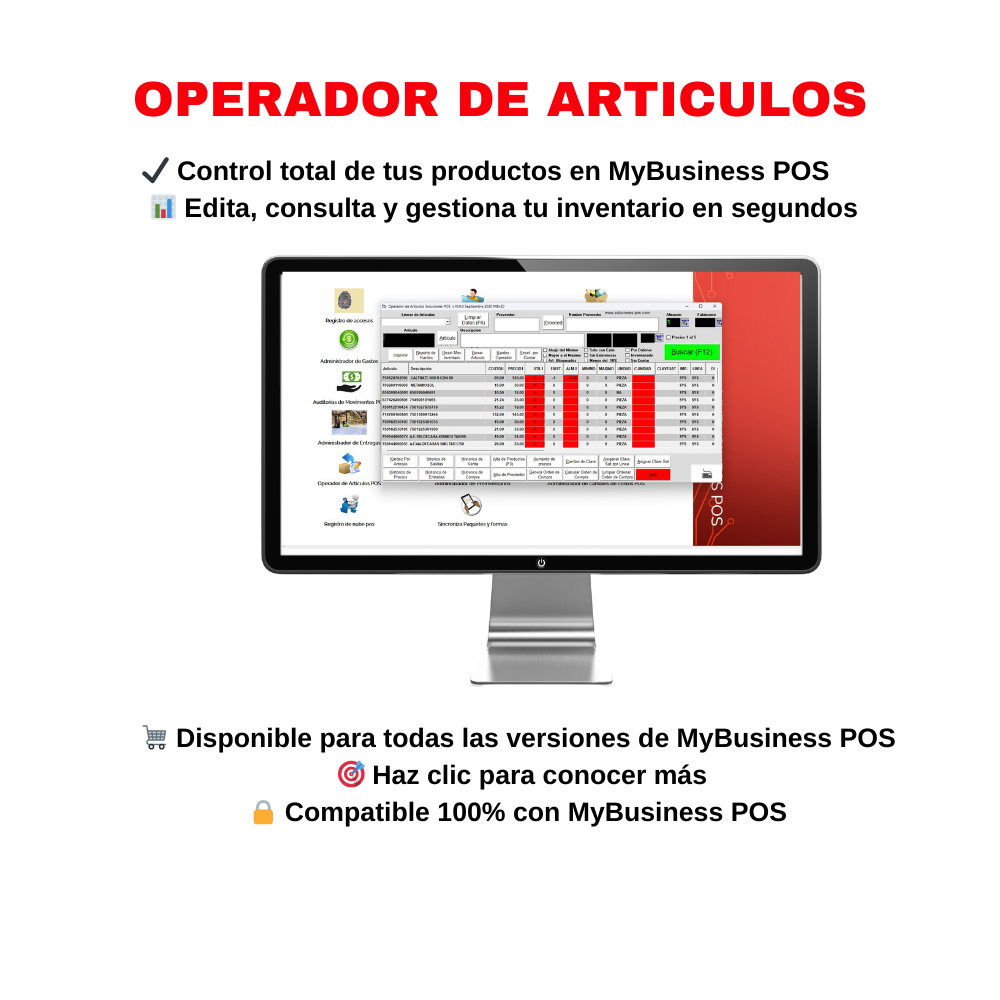 Módulo Operador de Artículos para MyBusiness POS