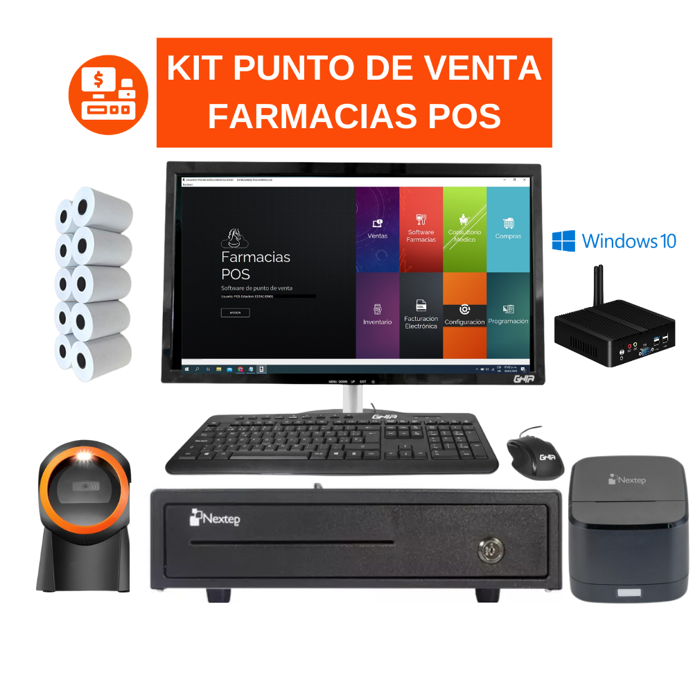 Kit Punto de Venta para Farmacias POS Agiliza tus Ventas y Control de Inventarios